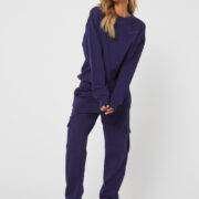 Luxe To Kill Navy crew neck sweater