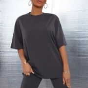 SHEIN SXY drop shoulder solid top and cycling shorts set