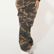 SHEIN SXY camo print flap pocket side cargo jeans