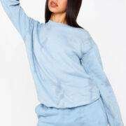 Luxe To Kill Sky blue acid wash jogger