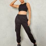 Luxe To Kill Black cargo joggers