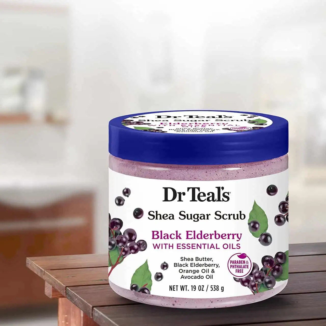 Dr teal's shea sugar scrub black elderberry - Image 1