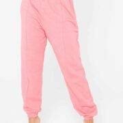 Luxe To Kill Rose pink seam front joggers