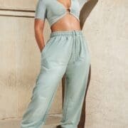 Pretty Little Thing Light Mint Casual Jogger