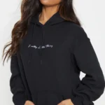Black Prettylittlething Oversized Hoody
