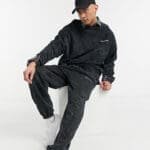 COLLUSION Unisex Oversized Jogger With Printed In Acid Wash Co-ord