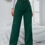 SHEIN Solid Drawstring Slant Pocket Sweatpants