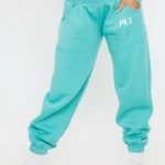 Plt maternity washed green embroidered joggers