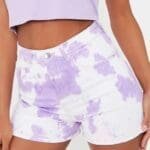 Isawitfirst lilac 5 pocket denim shorts
