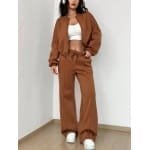 Ladies' Zipper Front Baseball Tracksuit