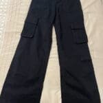 Women's Hollister Ultra High-Rise Black Cargo Pants Size