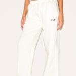 Prettylitttlething Embroided Wide Leg Joggers Taup