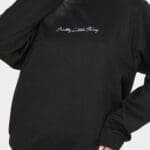 Prettylittlething Embroidered Prettylittlething Black Sweatshirt
