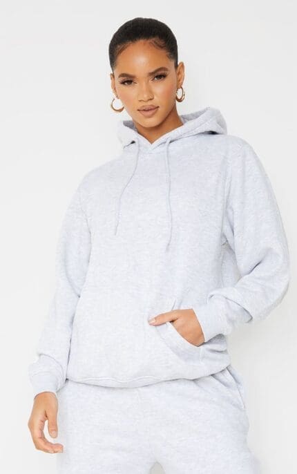 Prettylittlething Ash Grey Ultimate Oversized Hoodie