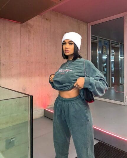 Prettylittlething Green Brooklyn Washed Tracksuit
