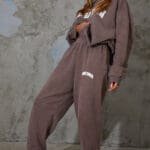 Prettylittlething Brown Soho Town Printed Tracksuit