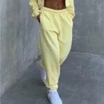 Prettylittlething Yellow  Tie Waist Joggers