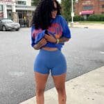 Ribbed High Waist Seamless Biker Shorts