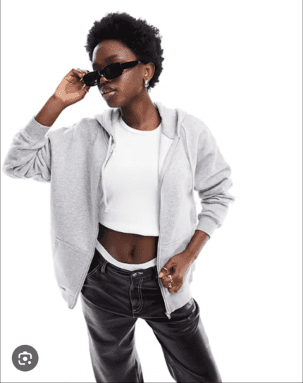 Basic Cotton Winter Hoodie With Front Zip