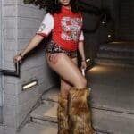 96 Leopard Varsity Oversized Jersey Top