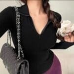 Deep V Stretch Sculpt Top