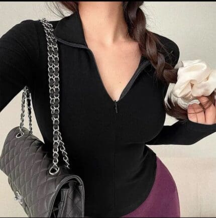 Deep V Stretch Sculpt Top