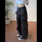 Deep Blue Denim Boyfriend Cargo Jeans