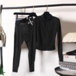 Sleek Fit Black Activewear 3 Set