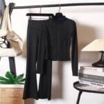 Sleek Fit Black Activewear 2 Set - Image 2