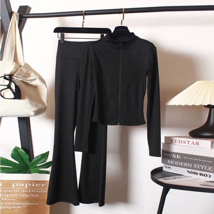 Sleek Fit Black Activewear 2 Set - Image 2