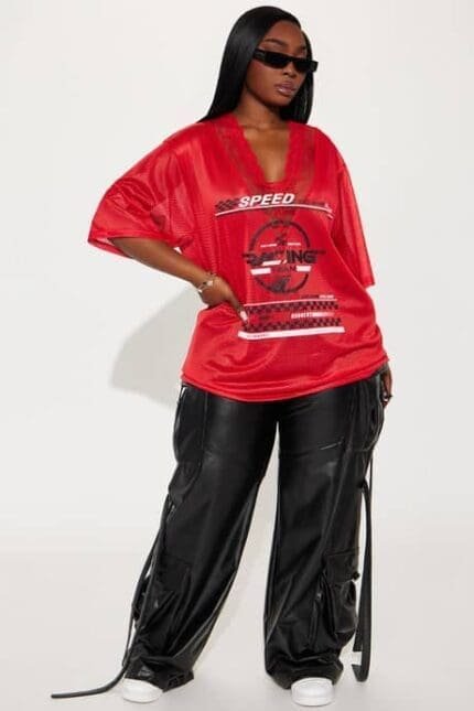 Camisa Top On The Fast Track Lase Jersey