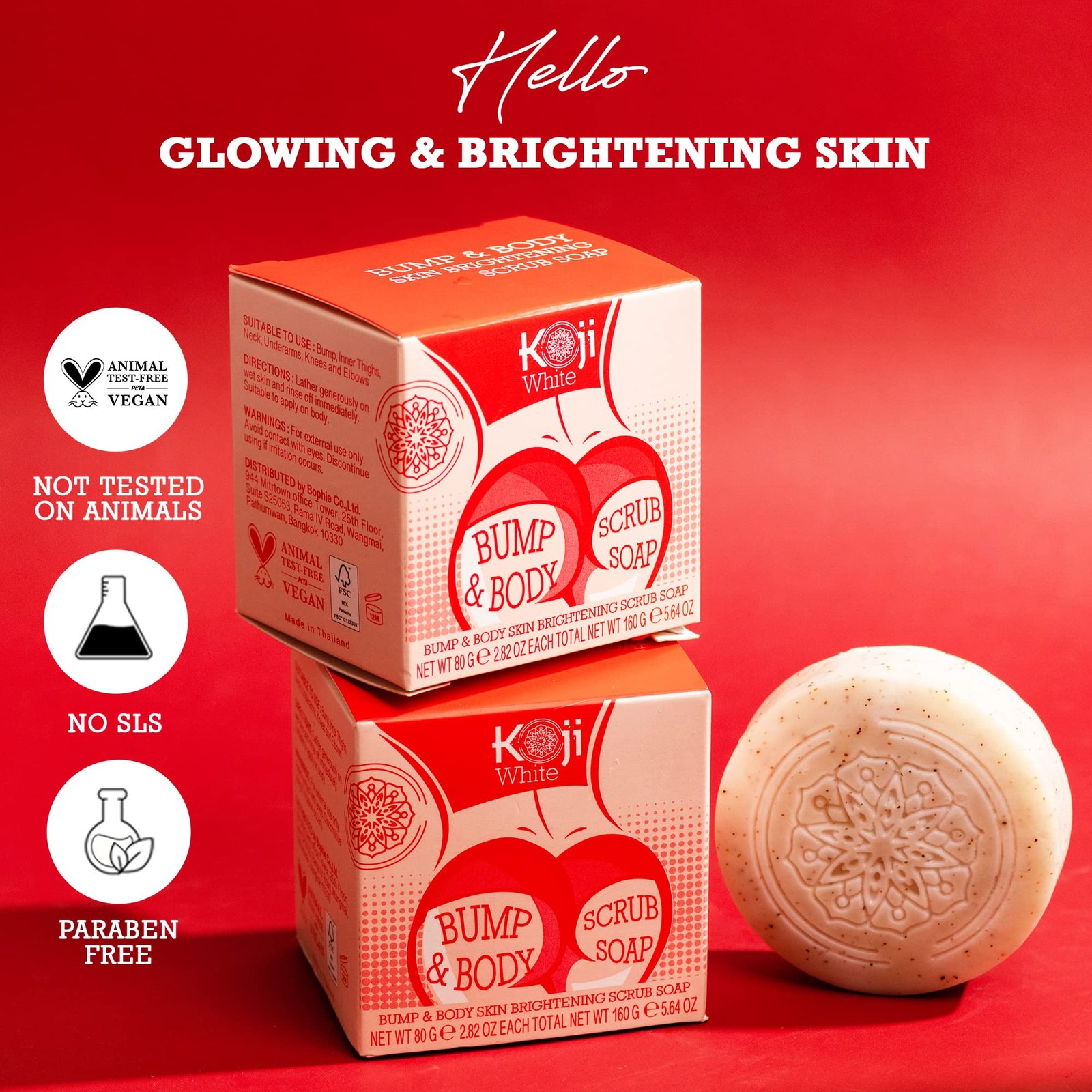 81q17HK8DtL Koji White Bump & Body Scrub Soap with Kojic Acid and Salicylic Acid - Image 1