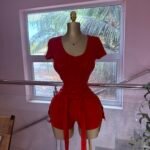 SnatchBelt Romper – V-Neck Tie Waist