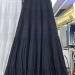 Layered Flow Maxi Skirt – Bow Detail