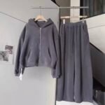 CozyFit Lounge Set – Hoodie + Wide-Leg Trousers
