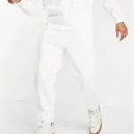 puma classics oversized joggers in white