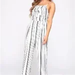 Fashionnova Park View Striped Jumpsuit