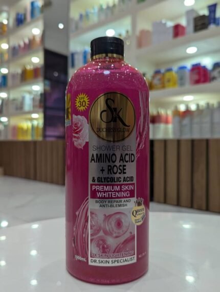 S and K Duchess Glow Amino Acid + Rose and Glycolic Acid Premium Skin Whitening Shower Gel