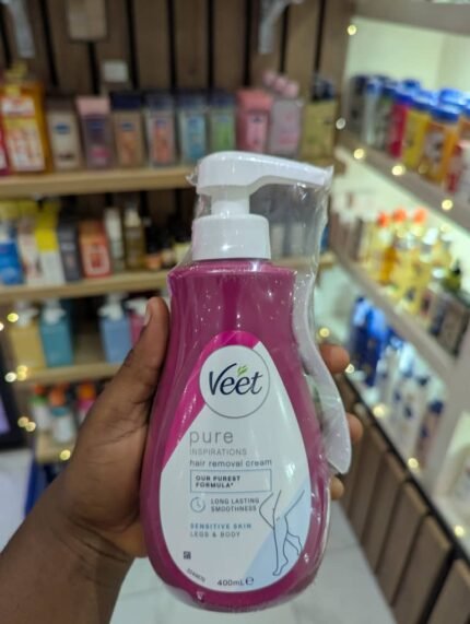 Veet Pure Inspirations Hair Removal Cream Sensitive Skin Legs and Body 400ml