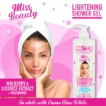 Cosmo Glow White Miss Beauty Lightening Shower Gel Mulberry and Licorice Extract + Niacinamide