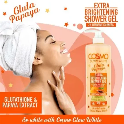 Cosmo Glow White Gluta Papaya Extra Brightening Shower Gel