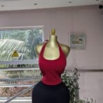 Halter Crop – Padded Tie-Back Tank