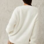 Snowfall Off-Shoulder Knit – Luxe Soft White Sweater