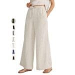 Relaxed Linen Wide-Leg Pants
