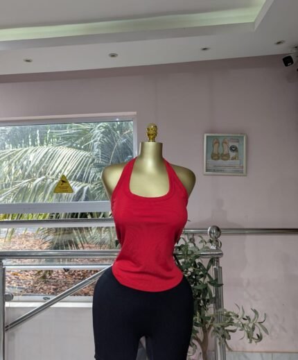 Spice Girl Ribbed Tank – U-Neck Slim Fit Crop