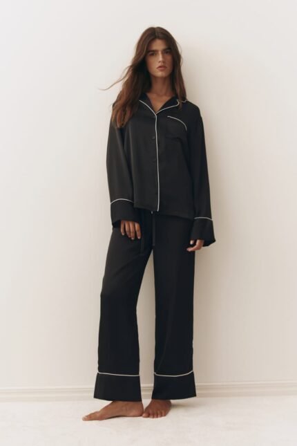 Black Long Pajama Set