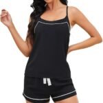 Midnight Lounge Set – Soft Black Cami & Shorts Co-ord