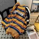 Retro Striped Oversized Sweater