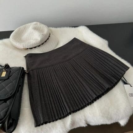 Iconiq High Waist Pleated Mini Skirt