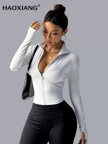 Sculpt Zip Long Sleeve Top